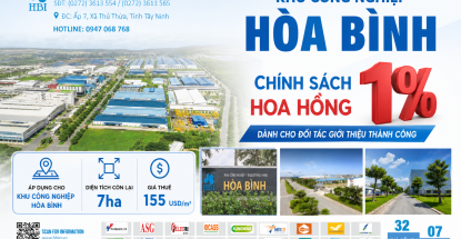 Chính Sách Hoa Hồng 1% – Khu Công Nghiệp Hòa Bình 